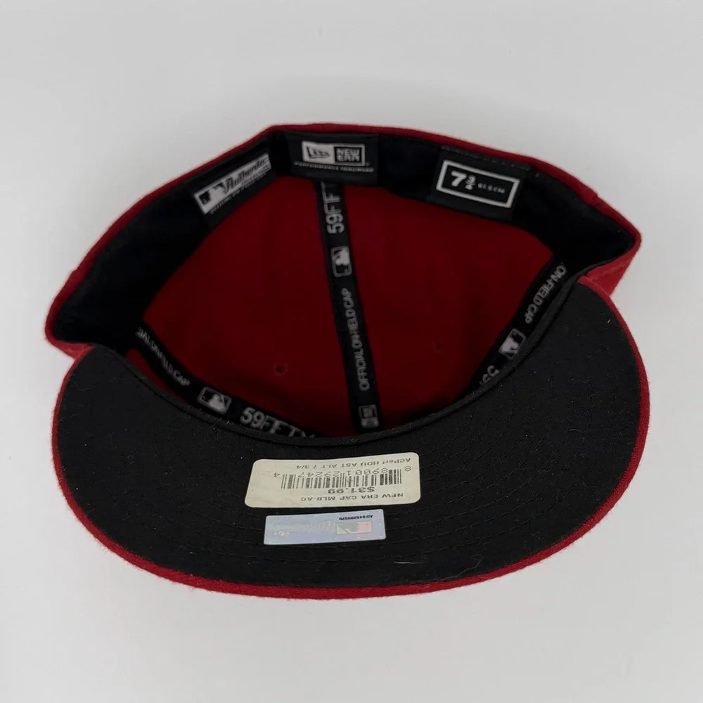 New Era Houston Astros 59FIFTY Fitted Baseball Hat Size 7 3/4.  Red, NWT.